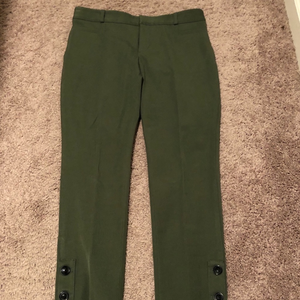 Banana republic sloan crop slacks with buttons